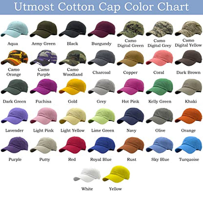 Utmost Unisex Classic Low Profile Cotton Baseball Cap Plain Blank Camoflauge Soft Unconstructed Adjustable Size Dad Hat - color: Royal Blue