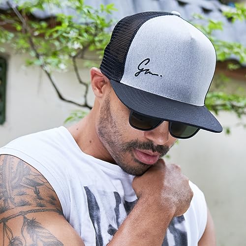 Grace Folly Trucker Hat for Men & Women. Snapback Mesh Caps - color: Black & Gray