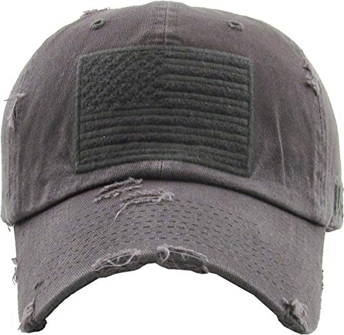 KBETHOS Flag USA America Military Thin Blue Line Thin Red Line Vintage Distressed Baseball Cap Dad Hat Unisex Adjustable… - color: Dark Gray Tactical Operator Classic