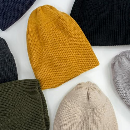 Fisherman Beanie Cuffed Knit Winter Hat Trawler Sailor Watch Cap Men Women - color: Classic (Midnight Blue)