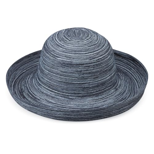 Wallaroo Hat Company Women's Sydney Sun Hat - UPF 30+ Sun Protection, Packable, Adjustable - Beach, Travel, Wide Brim - color: Denim