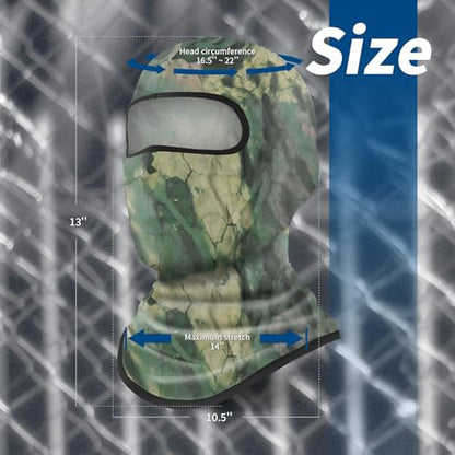 YESLIFE Summer Balaclava Ski Mask for Men&Women, Face Mask - color: Green