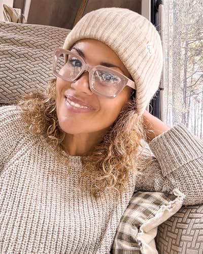 Hat Hut Wool Beanie Satin Lined Winter Hats Slouchy Beanie with Silk Lining Warm Wool Knit Ski Hat Cuffed Cap Women Men - color: Dark Beige