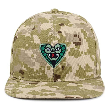 Snake Hip-Hop Snapback Hat Embroidered Baseball Cap Cobra - color: 13. Desert Camo