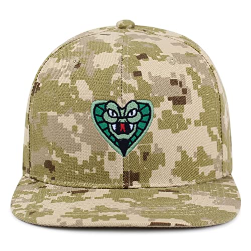 Snake Hip-Hop Snapback Hat Embroidered Baseball Cap Cobra - color: 13. Desert Camo