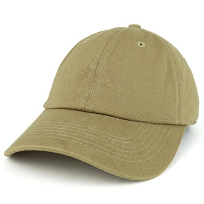 Trendy Apparel Shop Plain Unstructured Relaxed Style Dad Hat - color: Khaki
