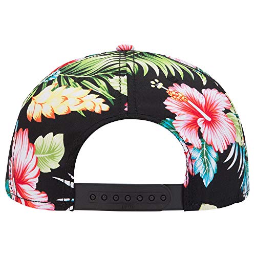 OTTO SNAP Hawaiian Pattern Square Flat Visor 6 Panel Pro Style Snapback Hat - color: Design001