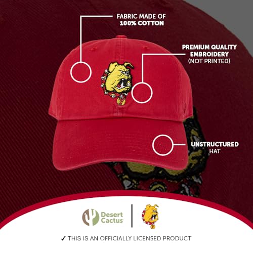 Desert Cactus University of Hawaii Embroidered Baseball Hat Cap - color: Red