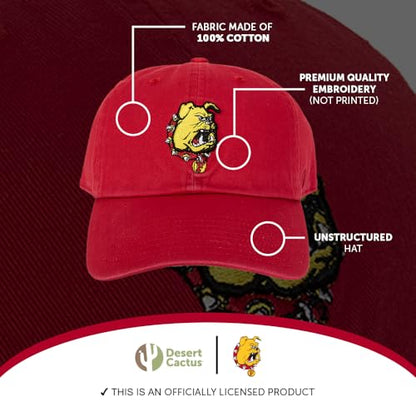 Desert Cactus University of Hawaii Embroidered Baseball Hat Cap - color: Red
