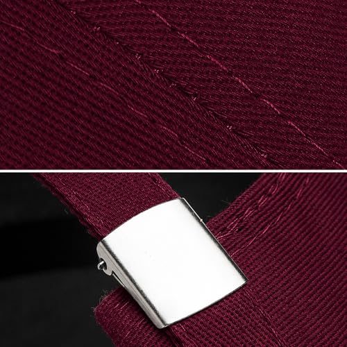Outdoor Brimless Hat for Men Women, Adjustable Rolled Cuff Skull Cap - color: 1#burgundy