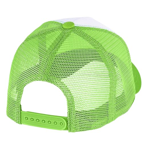 Falari 12 Pack Bulk Wholesale Mesh Trucker Hats 5 Panel and 6 Panel Baseball Caps for Men and Women - color: 5 Panel - Light Green