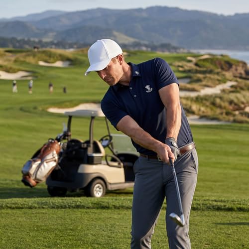 TOP-EX Performance Golf Baseball Hat for Men, Water-Resistant, Laser-Vented - color: Navy, size: Medium-Large