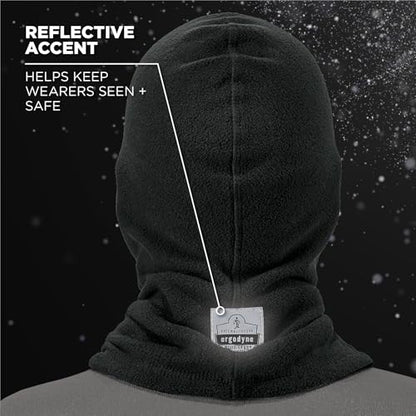 Balaclava, Winter Face Mask, Thermal Black Fleece, Ergodyne N-Ferno 6821
