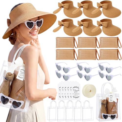 6 Pack Beach Bachelorette Party Favors for Women - color: Khaki