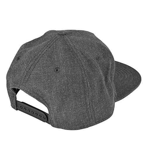 DALIX Premium Wool Blend Hat Flat Bill Cap Snapback Black Dark Gray Maroon Light - color: Dark Gray