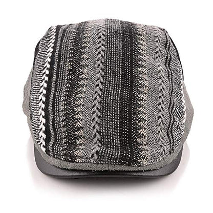 M MOACC Men Beret Hat Cotton Adjustable Newsboy Hats Cabbie Gatsby Cap Driving Flat Caps - color: Hat-t6-black