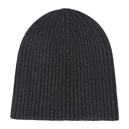 ZLYC Men Winter Knit Fisherman Beanie Hat Fashion Warm Daily Skull Cap - color: Solid Charcoal