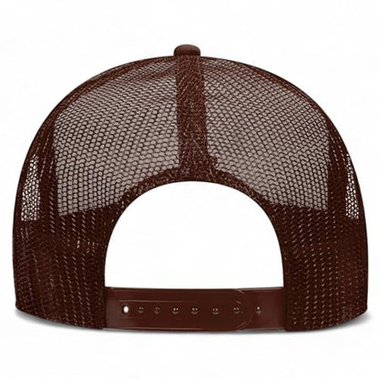 Game Day Flag Hat - color: Brown/Tan Foam Mesh Back