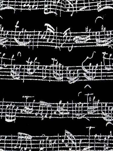 Gravity Threads Mens Musical Notes Cuffless Beanie, Black