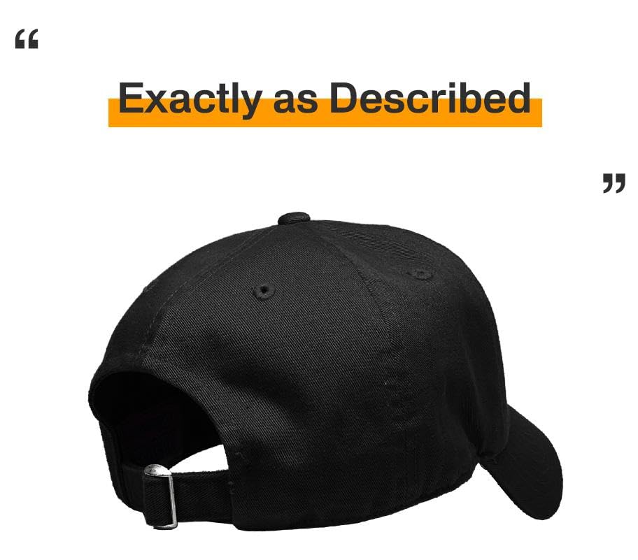 KBETHOS® Classic Washed Cotton Baseball Cap - color: Black