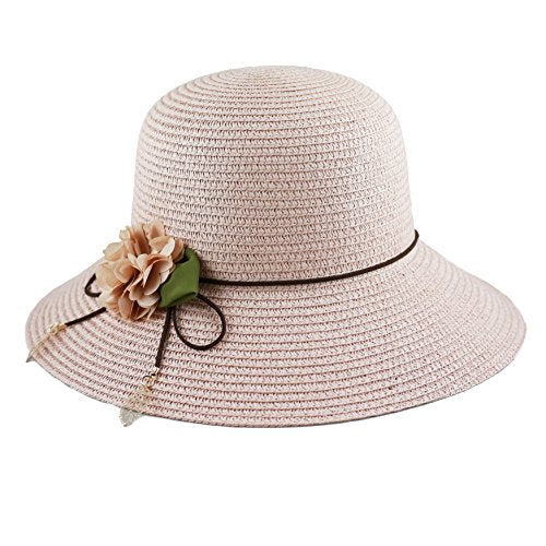 The Hat Depot Womens Floppy Summer Sun Beach Wide Brim Straw Hat - color: Fh12