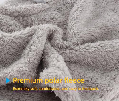 Connectyle Balaclava Hood Winter Hat for Men & Women Windproof One-Piece Fleece Hooded Scarf Ski Mask Cold Weather Hat - color: Light Grey