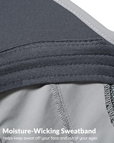 GADIEMKENSD Quick Dry Running Hat, UPF50+, Cooling Breathable Mesh, Water-Repellent, Plain & Packable, Anti-Glare - color: Light Grey