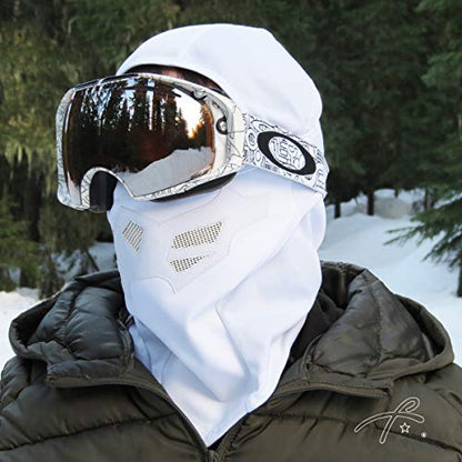Grace Folly Full Balaclava Ski Face Mask. Use for Snowboarding & Cold Winter Weather Sports - color: White
