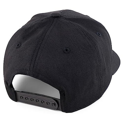Trendy Apparel Shop Capybara Embroidered Patch Structured 6 Panel Snapback Baseball Cap - color: Black