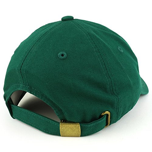 Trendy Apparel Shop Plain Unstructured Relaxed Style Dad Hat - color: Dark Green