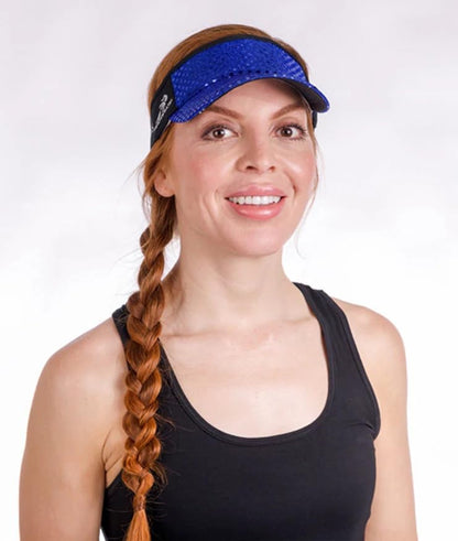 Sparkle Headsweats Running Visor - color: Royal Blue
