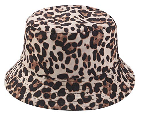 Joylife Animal Print Bucket Hat Novelty Pattern Sun Hats Reversible Packable Fishing Cap for Women, Men - color: Beige
