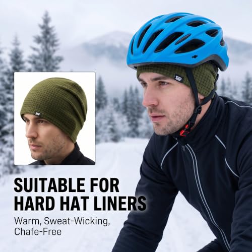 LONGLONG Winter Slouchy Beanie Hat Lightweigh Warm Skull Cap for Men Women - color: Heather Military Green
