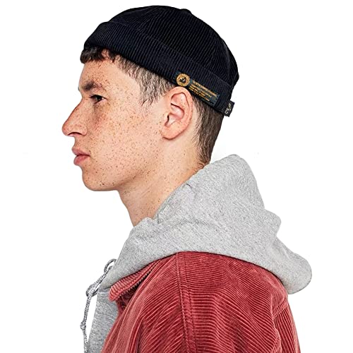 CLAPE Watch Cap Work Beanie Corduroy Docker Leon Brimless Hat Rolled Cuff Harbour Hat - color: Gray