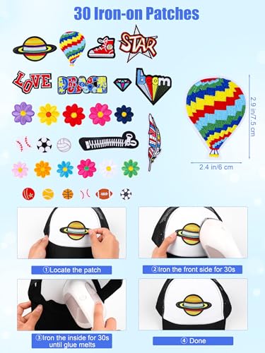 Aneco DIY Blank Trucker Hats Kit Adjustable Baseball Caps - color: Multicolor
