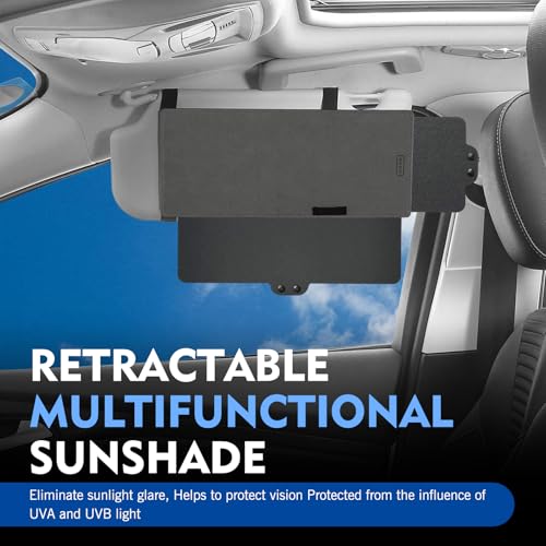 Sun Visor Extender for Car, Car Sun Visor Extender, Retractable Goggles Protection Panel, Universal for Automotive Interior Accessories (Black)