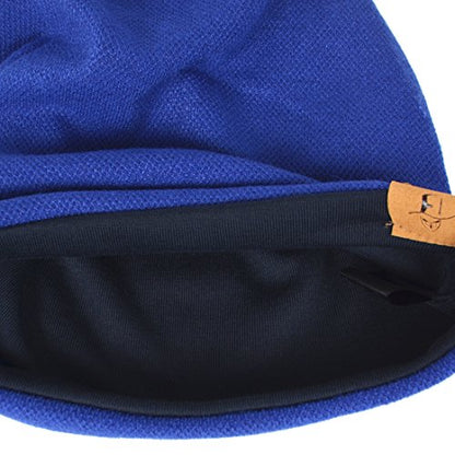 VECRY Men's Slouch Beanie Skull Cap Long Baggy Hip-Hop Winter Summer Hat - color: Blue