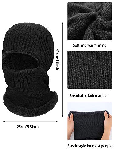 Geyoga 3 Pieces Winter Balaclava Ski Mask for Men Women - color: Black, Gray, Navy Blue, size: Medium