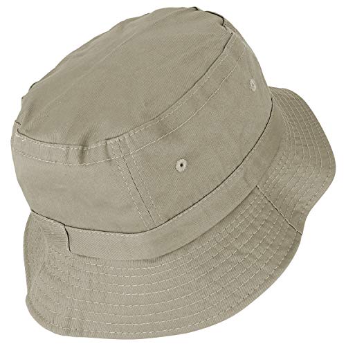 Armycrew Pigment Dyed Washed 100% Cotton Unisex Bucket Hat - color: Natural