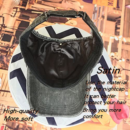 2 Pack Backless Cap for Women Natural Curly Hair Hat Baseball Cap Afro Puff Ponytail Hat - color: Black+white