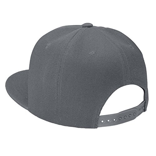 Falari Wholesale 12 Pack Snapback Hat Cap Hip Hop Style Flat Bill Blank Solid Color Adjustable Size - color: 12-pack Grey