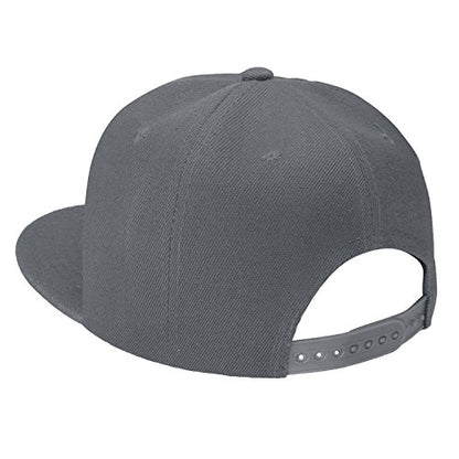 Falari Wholesale 12 Pack Snapback Hat Cap Hip Hop Style Flat Bill Blank Solid Color Adjustable Size - color: 12-pack Grey