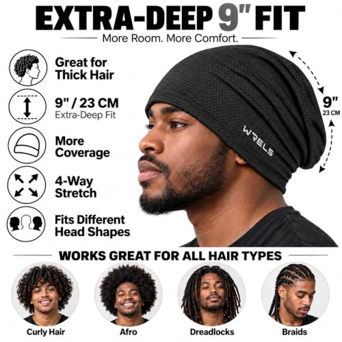 Cooling Skull Cap 3 Packs Sweat Wicking Beanie Breathable for Men Women - color: Black+grey+dark Blue