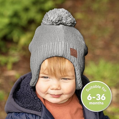 KeaBabies Baby Beanies, Winter Baby Hats for Boys, Girls (Gray, 6-36M) - color: Gray
