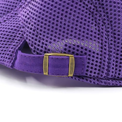 Lifup Unisex Mesh Newsboy Hat Breathable Summer Flat Cap - color: Purple