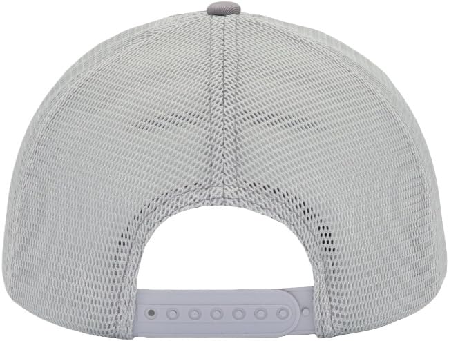 Mens Mesh Snapback Trucker Hat Baseball Cap, Fits OSFM&XXL Head - color: Grey, size: Medium-Large