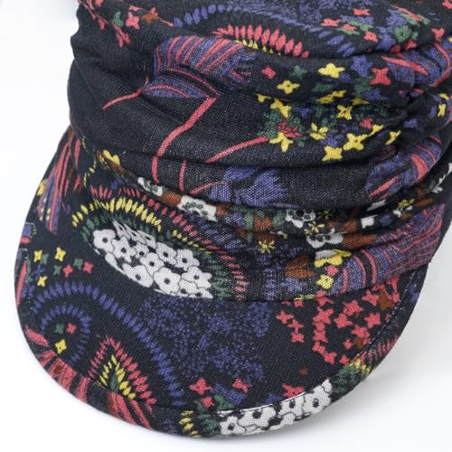 XYIYI Women Cancer Headwear Soft Chemo Beanie Baseball Cap - color: Black Flower
