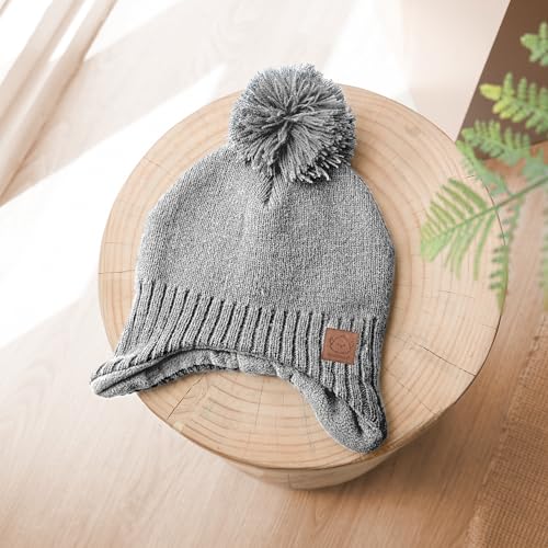 KeaBabies Baby Beanies, Winter Baby Hats for Boys, Girls (Gray, 6-36M) - color: Gray