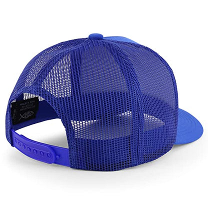 Trendy Apparel Shop KansasCity Est.1960 Embroidered 5 Panel Snapback Trucker Cap - color: Royal