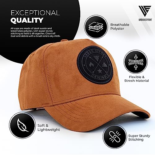 Urban Effort Trucker Hat for Men & Women, Mesh Back Baseball Cap, 5 Panel - color: Brown, style: Classic Snapback